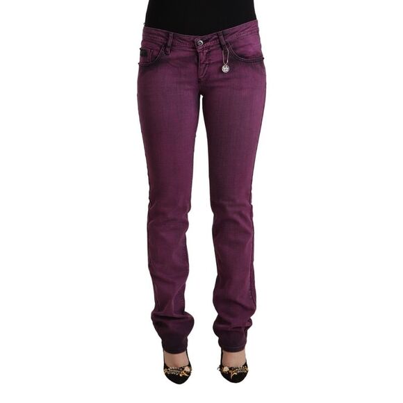 Costume National Elegant Purple Slim Fit Denim Women´s...